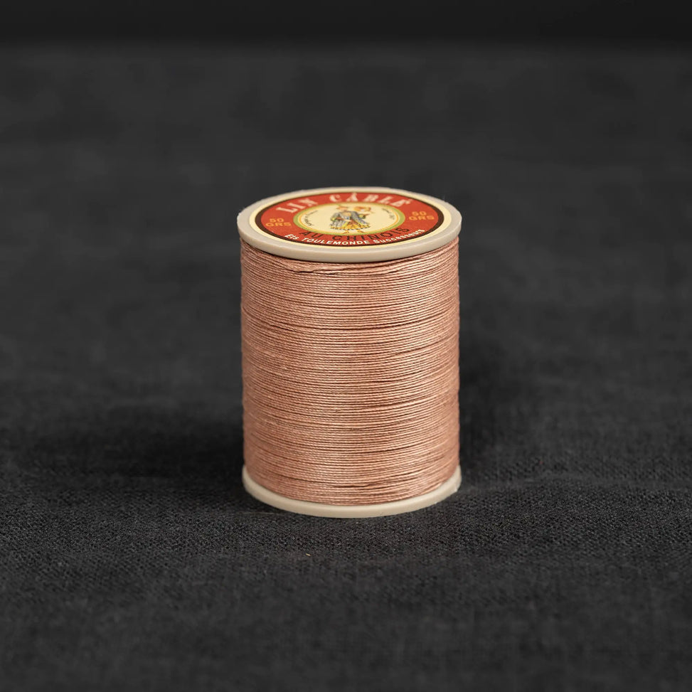Fil Au Chinois #432 - 330 Fawn (0.63mm) Waxed Linen Thread "Lin Cable" Made in France