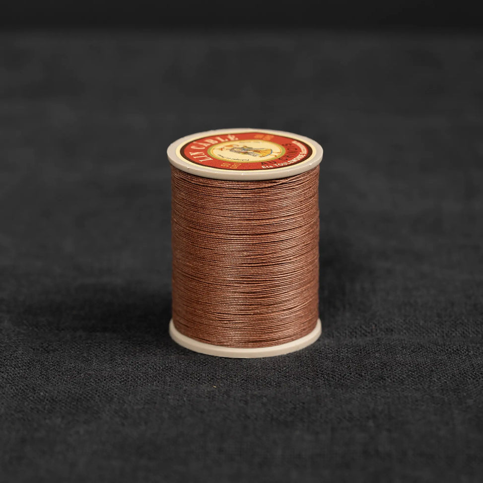 Fil Au Chinois #832 - 276 Brown (0.43mm) Waxed Linen Thread "Lin Cable" Made in France