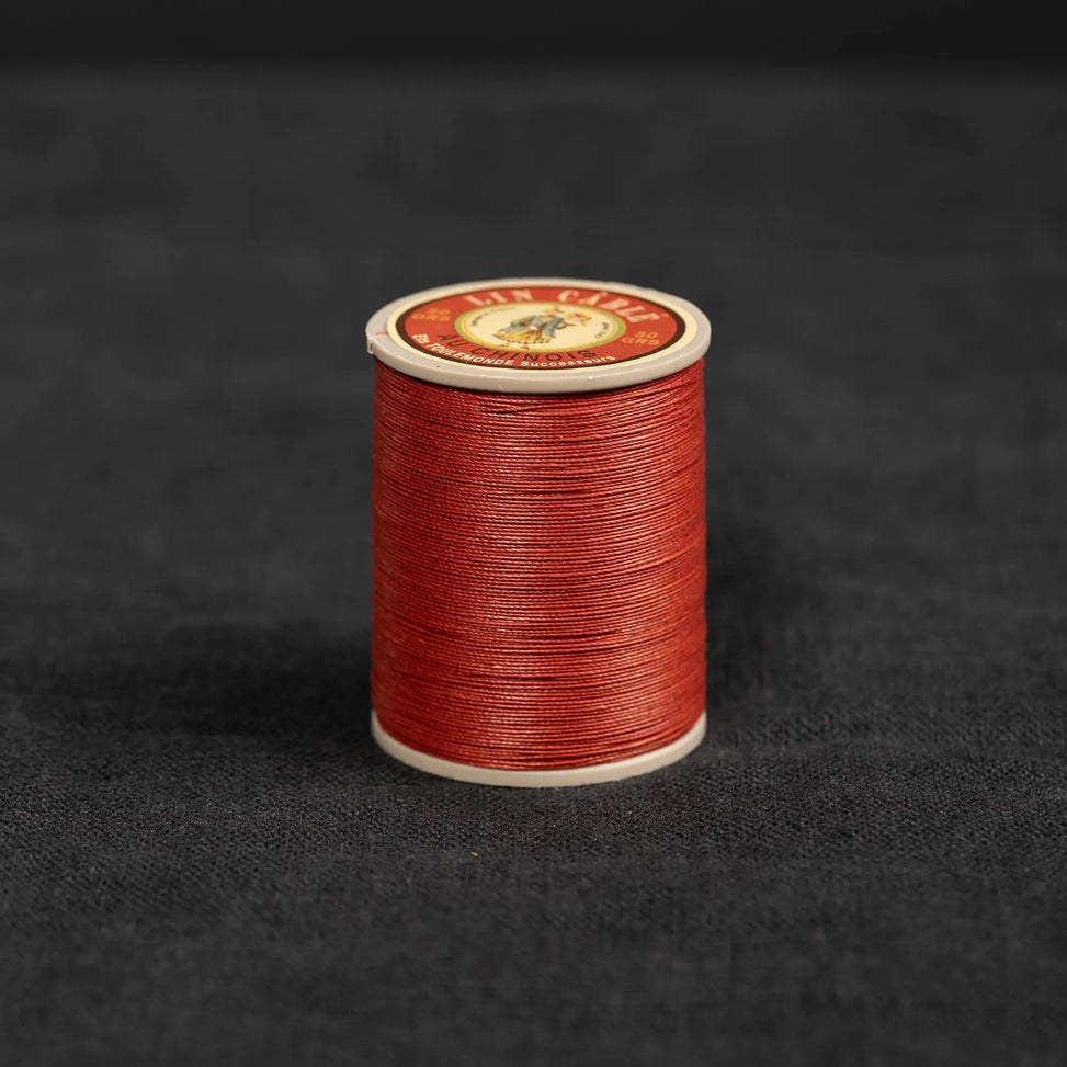 Fil Au Chinois #832 - 333 Copper (0.43mm) Waxed Linen Thread "Lin Cable" Made in France