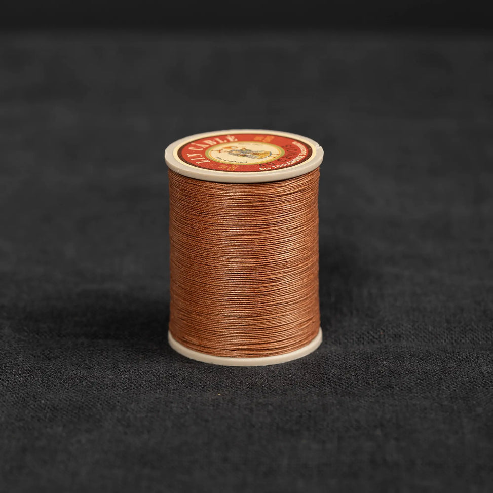 Fil Au Chinois #832 - 374 Bronze (0.43mm) Waxed Linen Thread "Lin Cable" Made in France