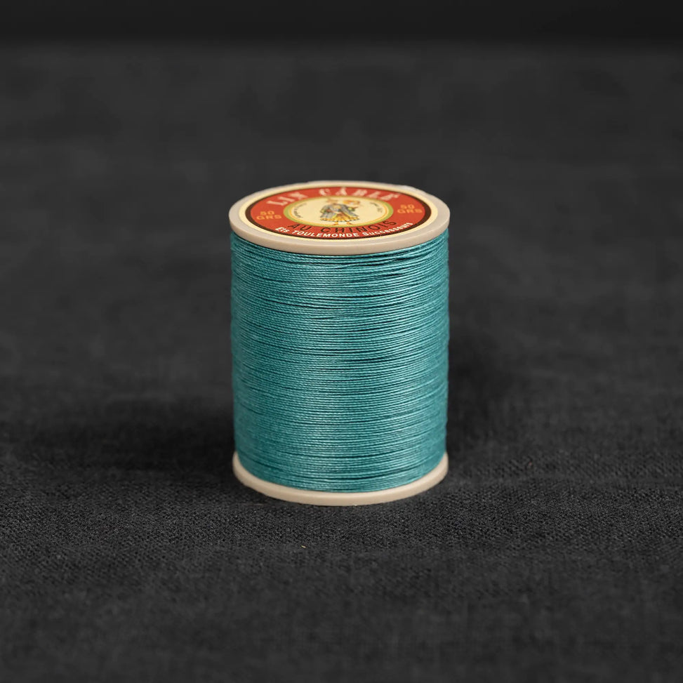 Fil Au Chinois #832 - 750 Peacock (0.43mm) Waxed Linen Thread "Lin Cable" Made in France