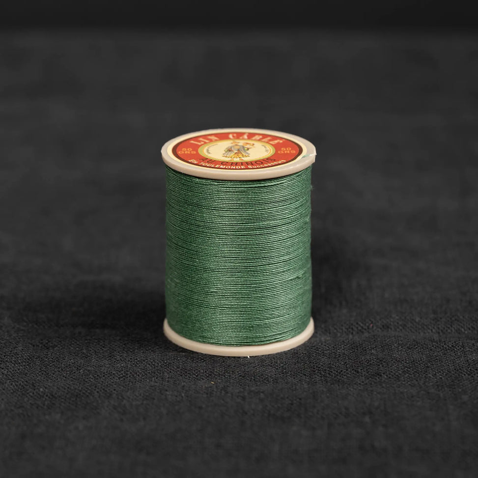 Fil Au Chinois #832 - 767 Green (0.43mm) Waxed Linen Thread "Lin Cable" Made in France
