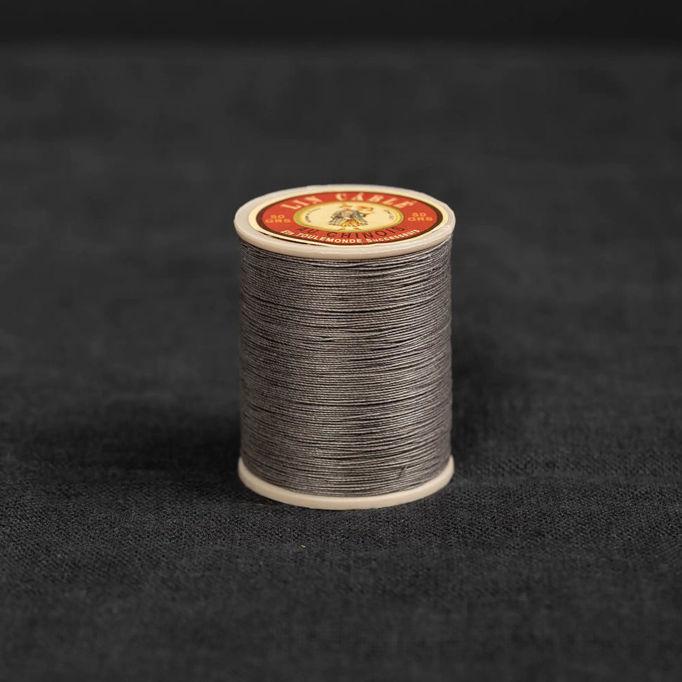 Fil Au Chinois #832 - 872 Slate (0.43mm) Waxed Linen Thread "Lin Cable" Made in France