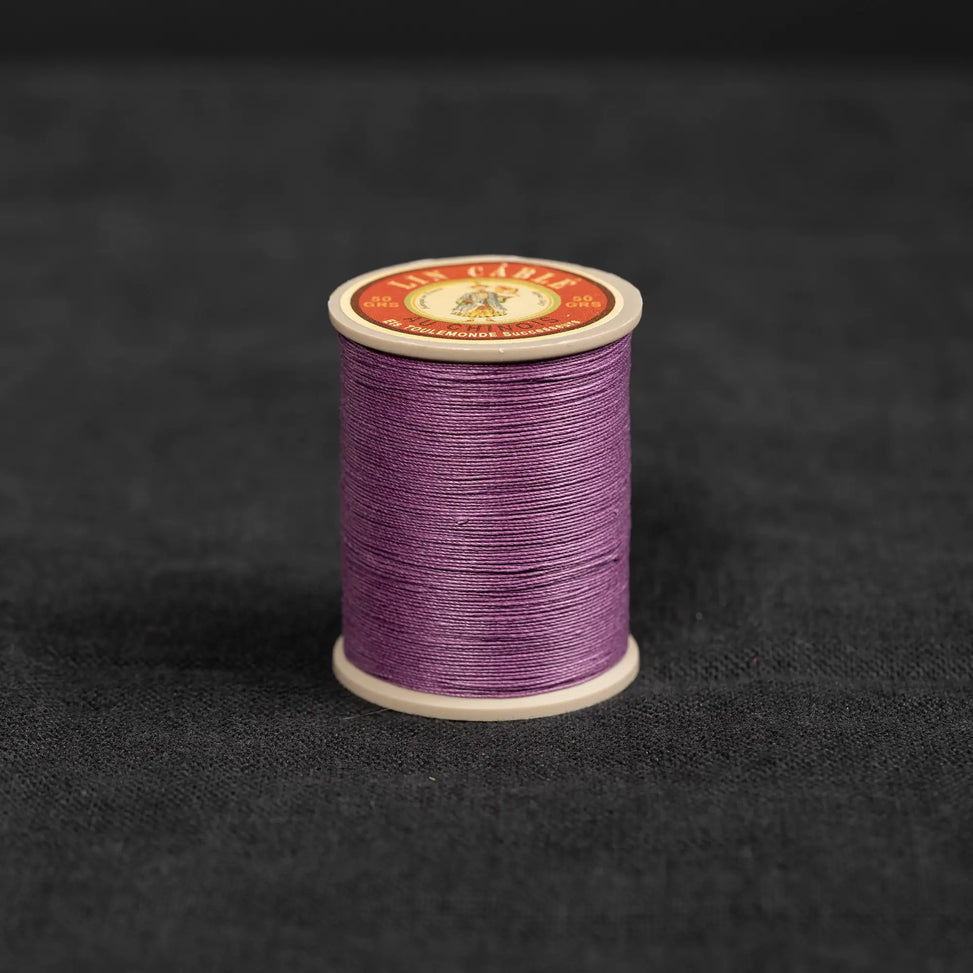 Fil Au Chinois #332 - 218 Violet (0.77mm) Waxed Linen Thread  "Lin Cable" Made in France