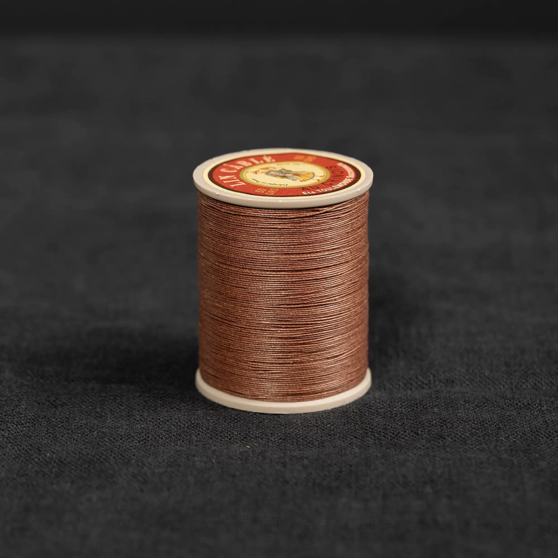 Fil Au Chinois #332 - 276 Brown (0.77mm) Waxed Linen Thread  "Lin Cable" Made in France