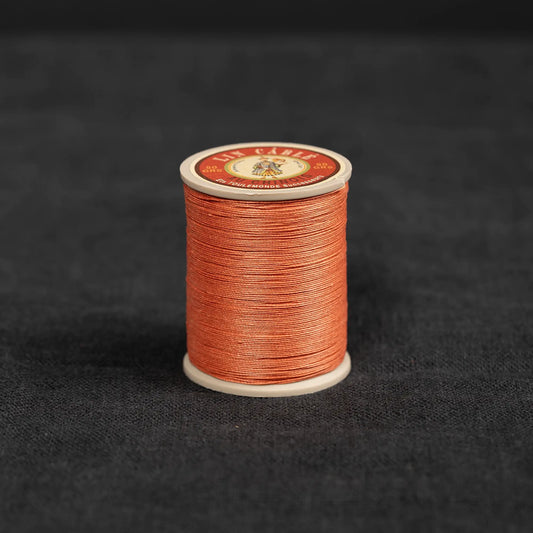 Fil Au Chinois #332 - 420 Pumpkin (0.77mm) Waxed Linen Thread  "Lin Cable" Made in France