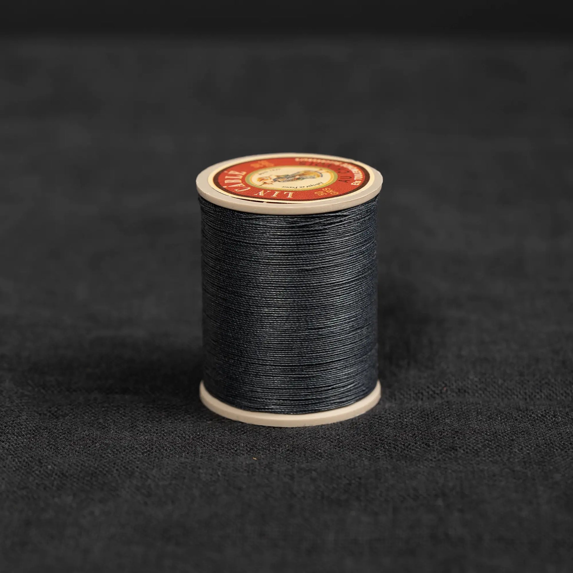 Fil Au Chinois #332 - 812 Navy Blue (0.77mm) Waxed Linen Thread  "Lin Cable" Made in France