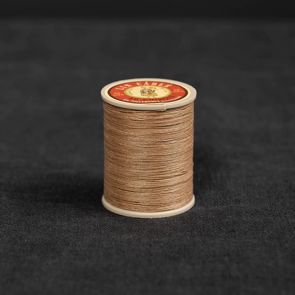 Fil Au Chinois #432 - 185 Beige (0.63mm) Waxed Linen Thread  "Lin Cable" Made in France