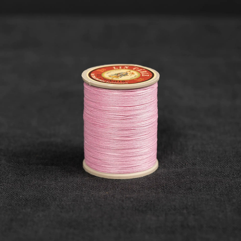 Fil Au Chinois #432 - 200 Pink (0.63mm) Waxed Linen Thread  "Lin Cable" Made in France