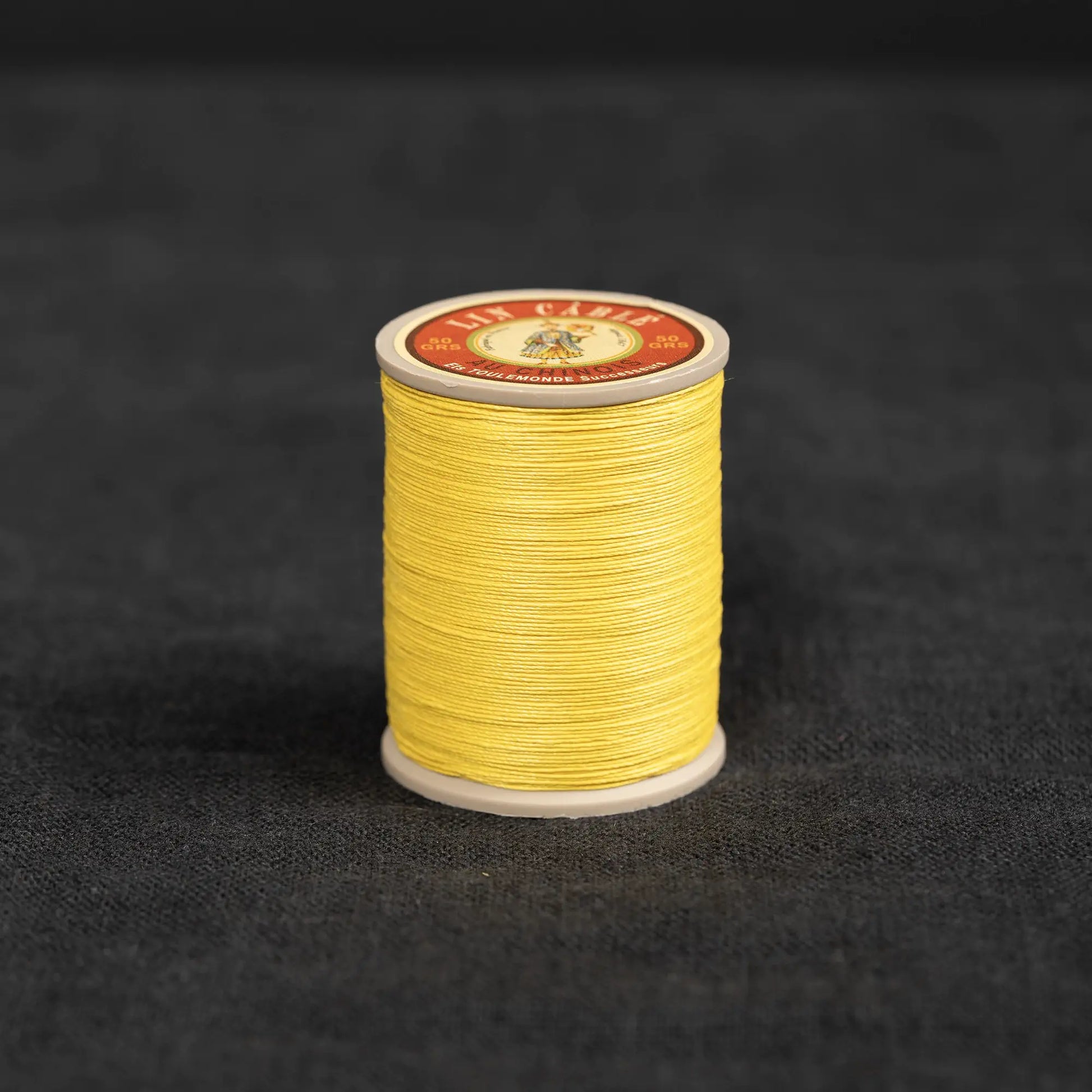 Fil Au Chinois #432 - 259 Sunshine (0.63mm) Waxed Linen Thread  "Lin Cable" Made in France