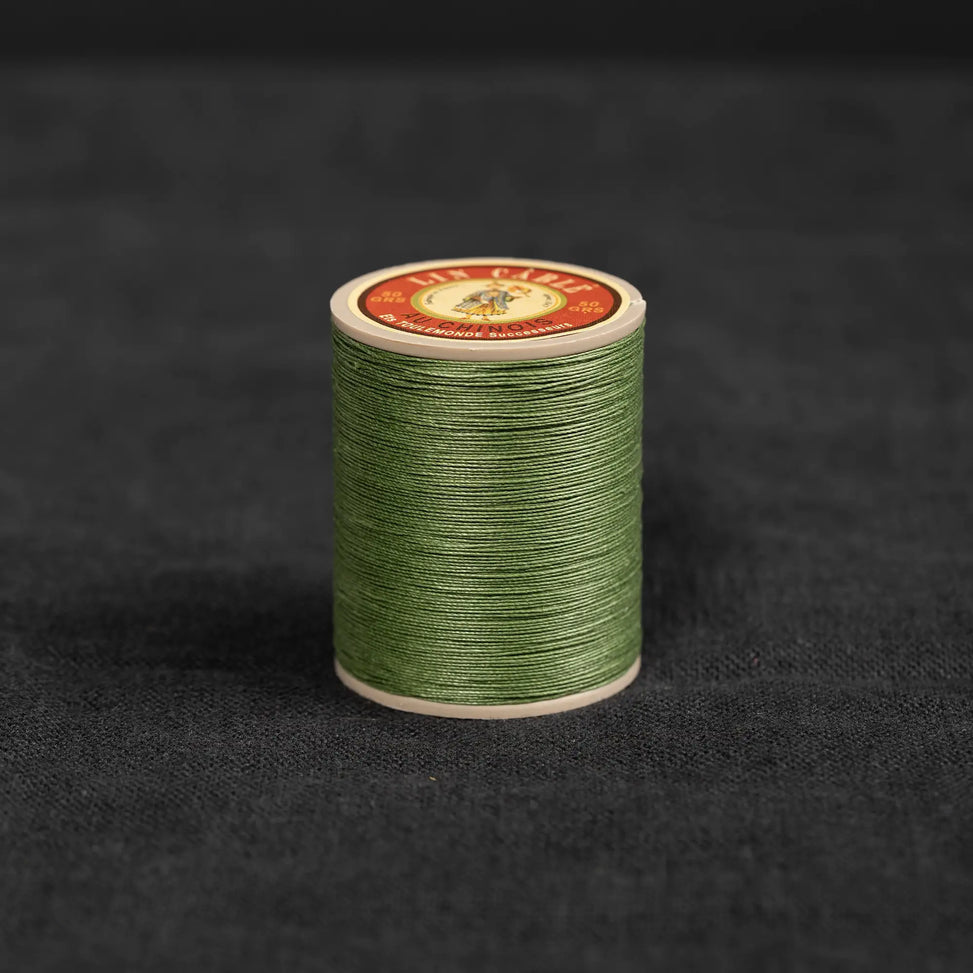 Fil Au Chinois #432 - 735 Chartreuse (0.63mm) Waxed Linen Thread  "Lin Cable" Made in France